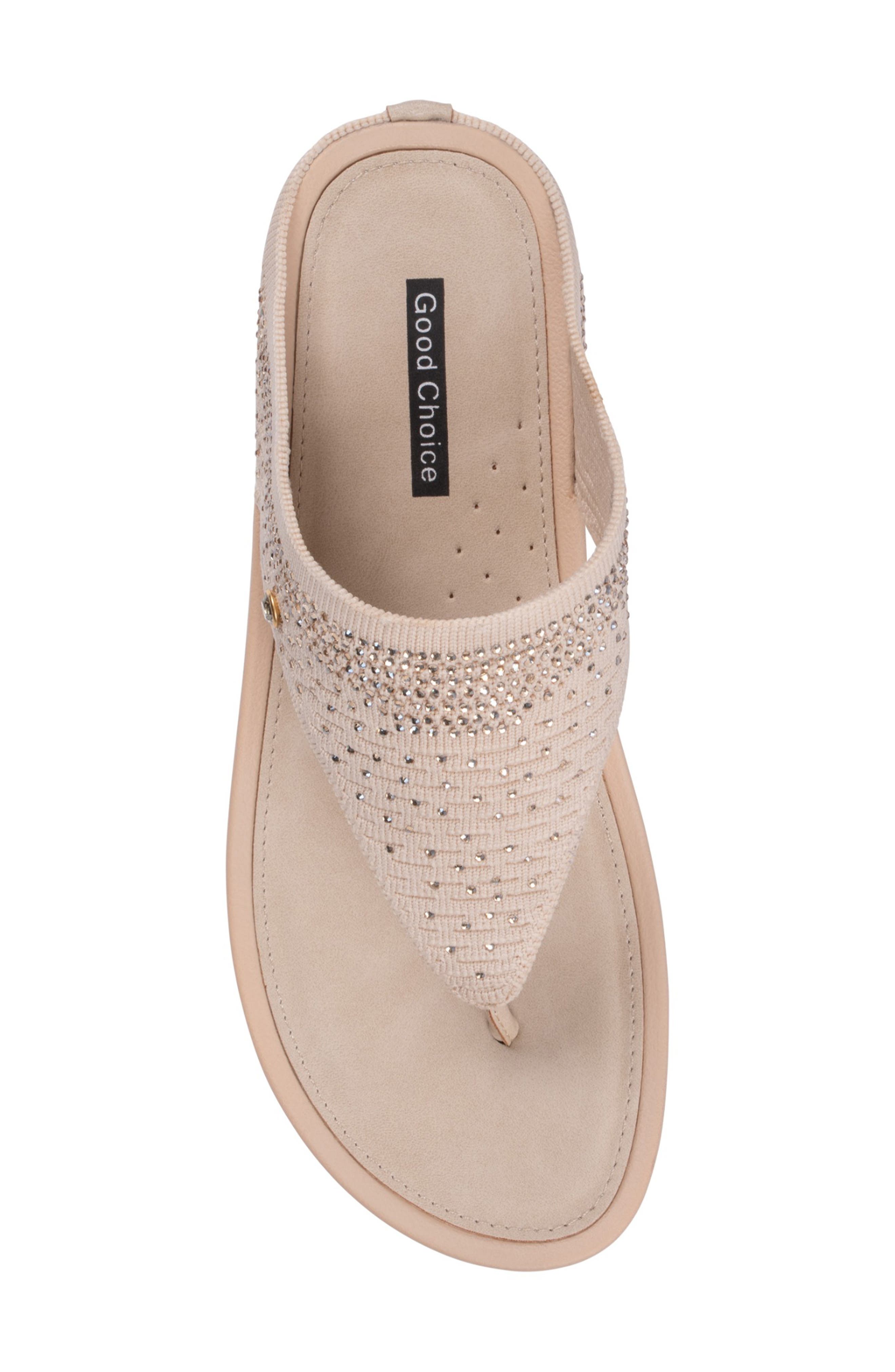 GOOD CHOICE NEW YORK Evanti Wedge Sandal, Alternate, color, Beige