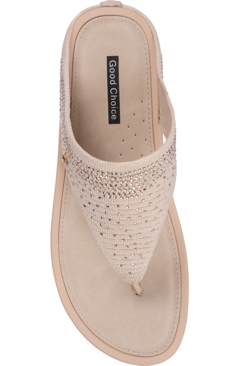 GOOD CHOICE NEW YORK Evanti Wedge Sandal, Alternate, color, Beige