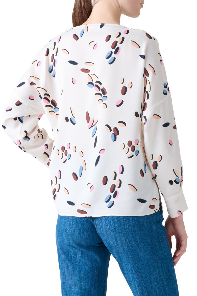 Dropping Dots Satin Top, Alternate, color, CREAM-MULTICOLOR