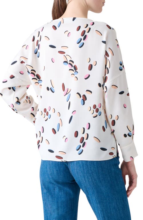 Akris Punto Dropping Dots Satin Top In Gray