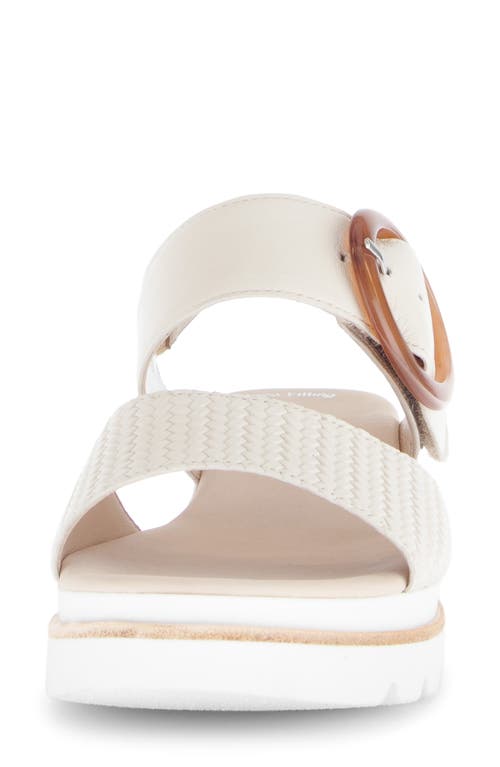 Gabor Strappy Slingback Wedge Sandal In Panna