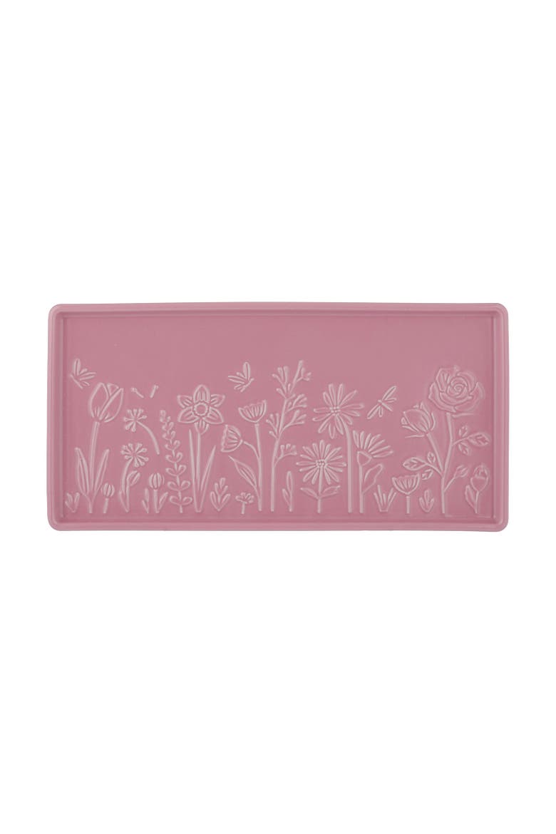 In The Meadow Rectangle Platter, 12-Inch, Main, color, Pink