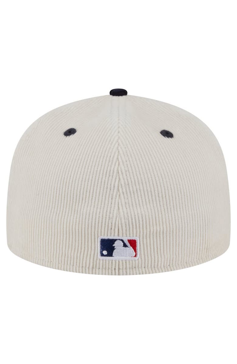 New Era Men's New Era Cream/Navy Minnesota Twins Two-Tone Corduroy 59FIFTY Fitted Hat, Alternate, color,