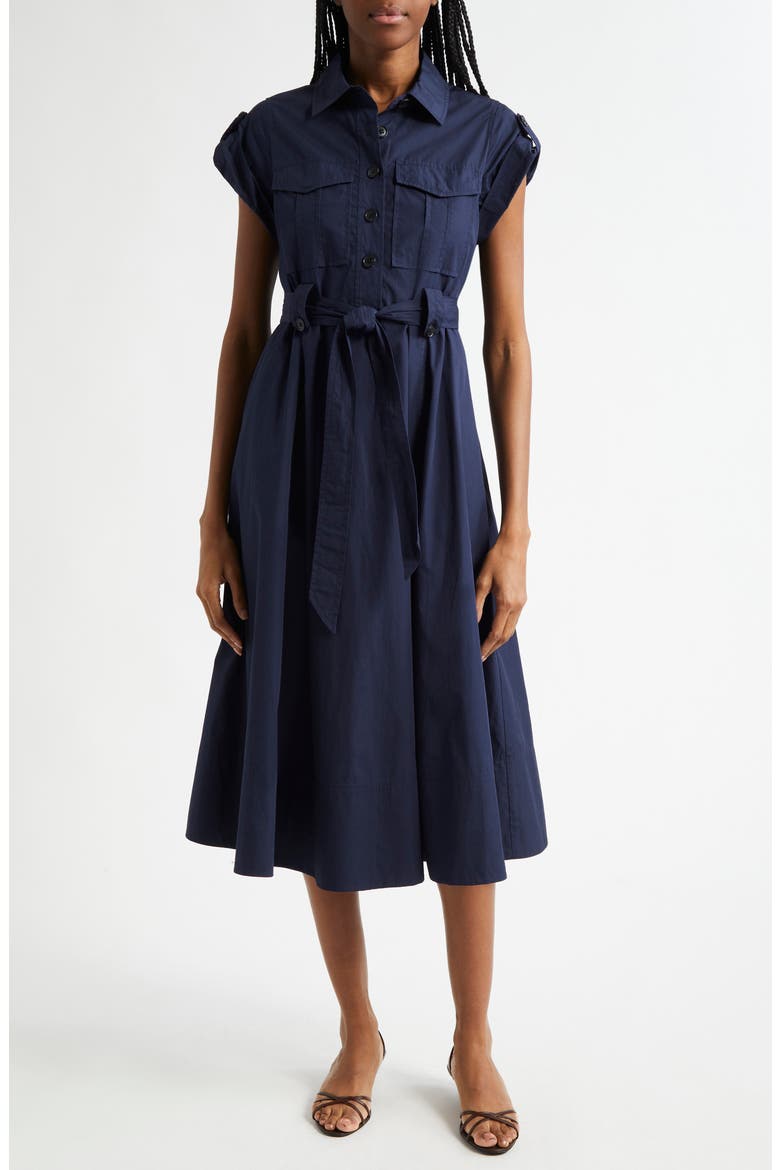 Kayla Belted Shirtdress, Main, color, NIGHT SKY