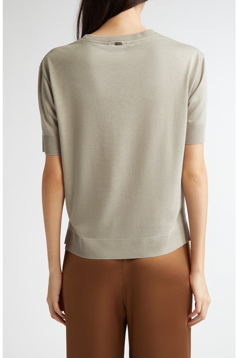 Glam Knit Crewneck T-Shirt, Alternate, color, 1000 WHITE