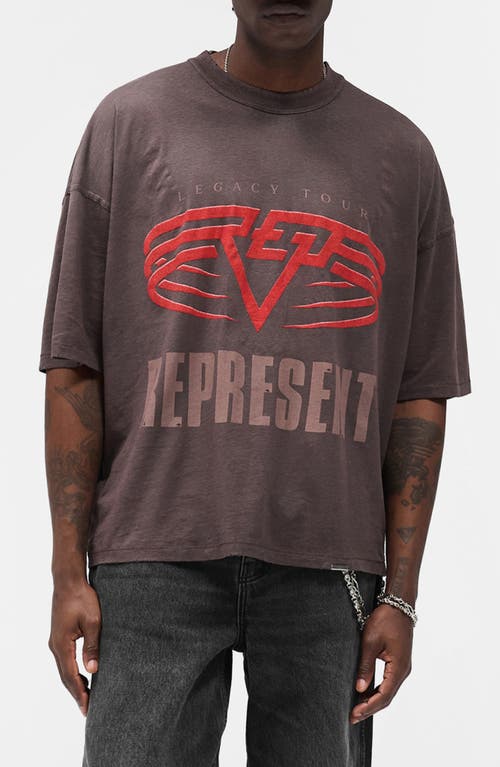 Represent Black Reversible Living Legacy Tour T-shirt In Brown