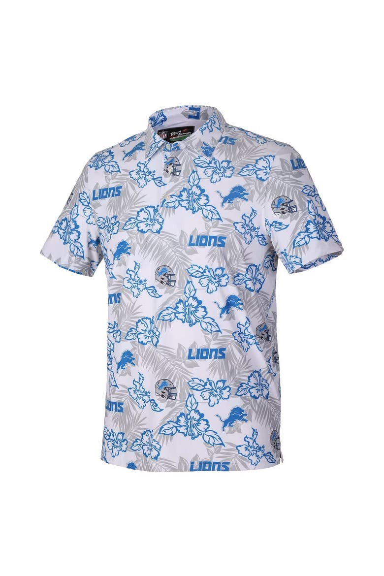 Men's Reyn Spooner White Detroit Lions Pua Performance Game Day Polo, Alternate, color, White