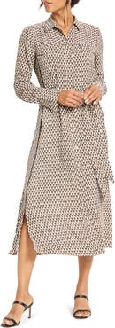 NIC+ZOE Juni Long Sleeve Midi Shirtdress