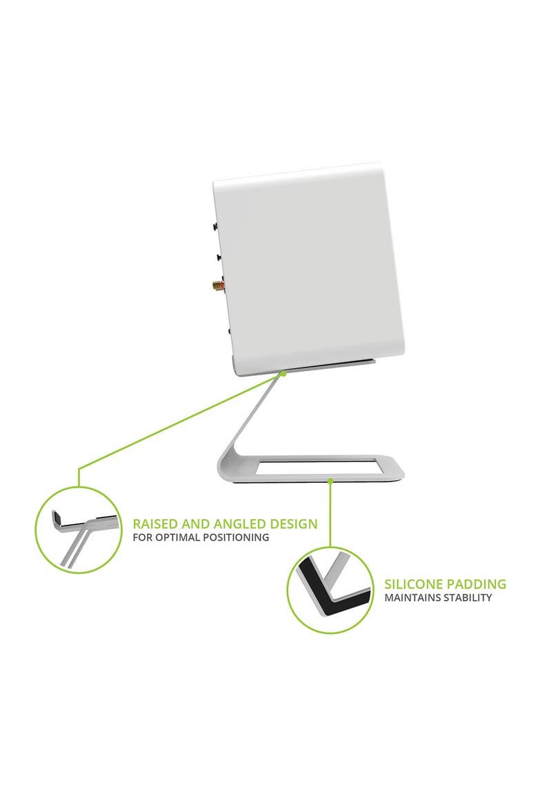 Elevated Desktop Speaker Stands for Midsize Speakers - Pair, Alternate, color, White