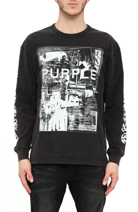 Texture Graphic Long Sleeve T-Shirt