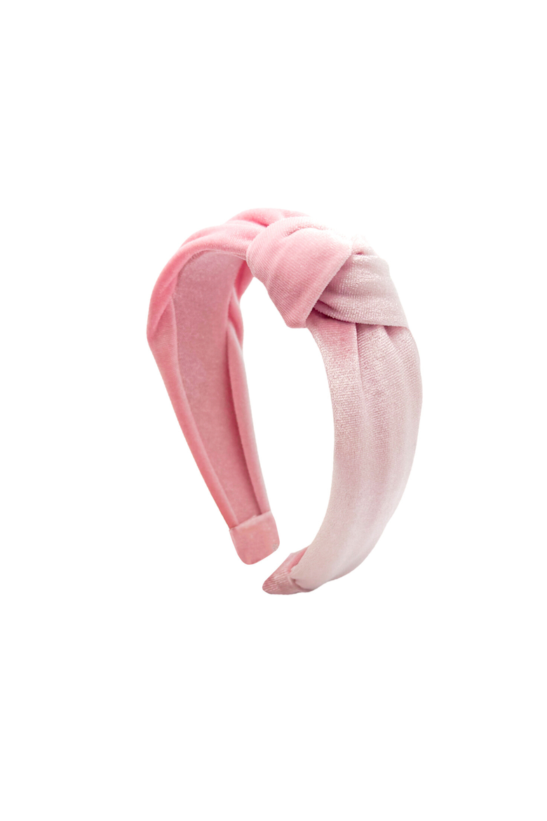 Velvet Knot Headband, Main, color, Light Pink