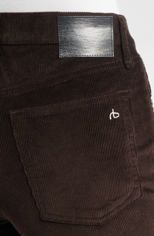Rag & Bone Harlow Corduroy Straight Leg Pants In Brown