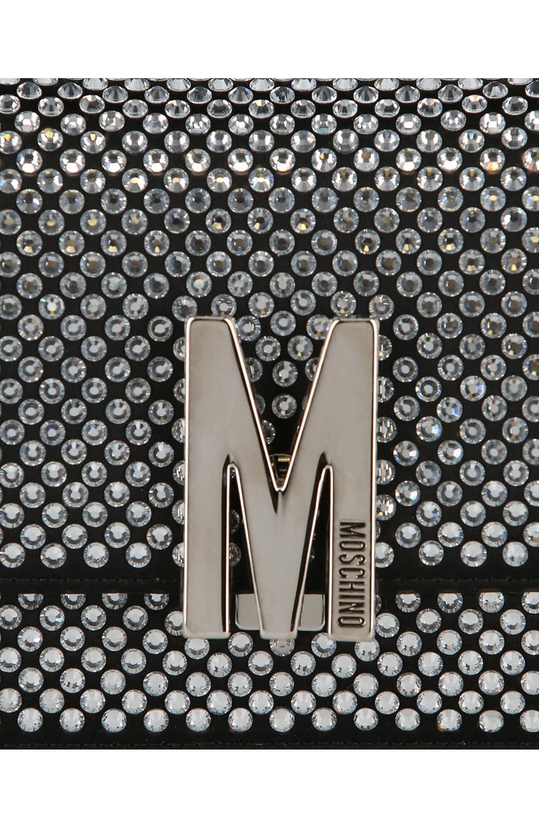 Moschino Crystal Embellished Crossbody Bag, Alternate, color,