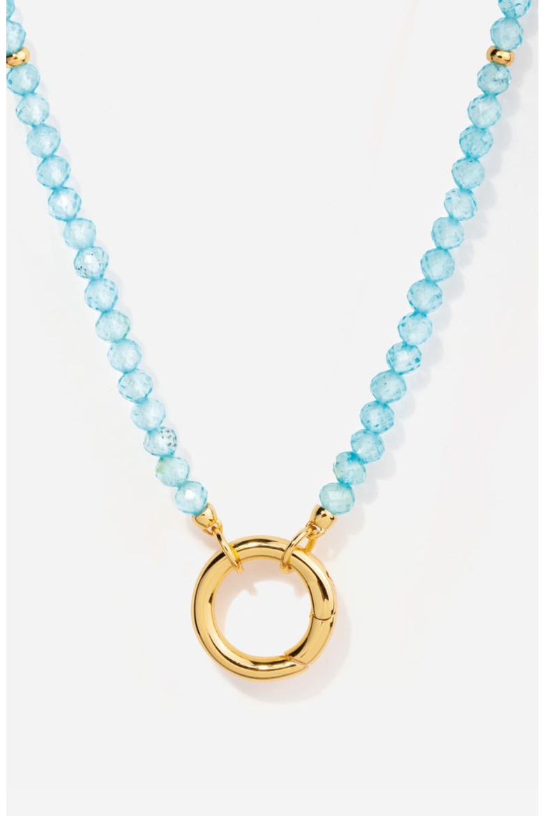 Blue Topaz Energy Gemstone Necklace, Main, color, Blue Topaz