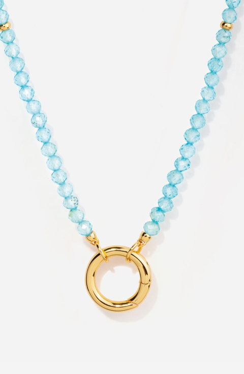 Blue Topaz Energy Gemstone Necklace