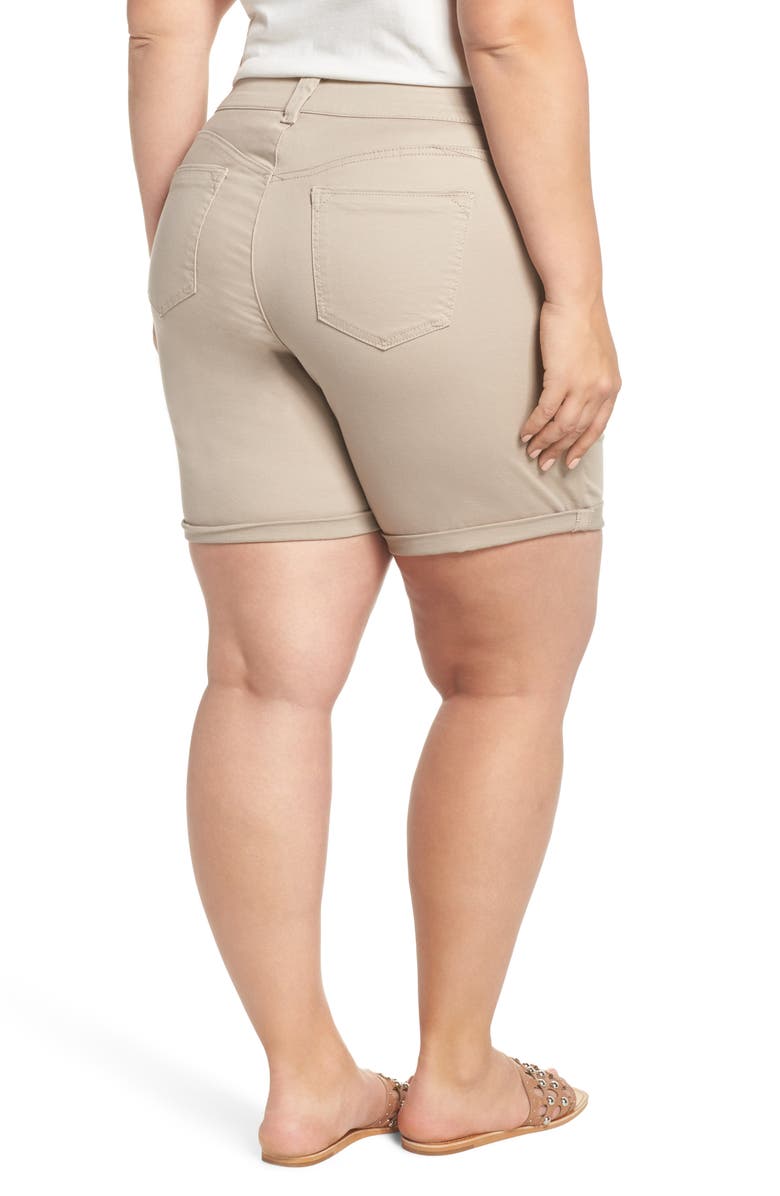 Wit & Wisdom 'Ab'Solution Stretch Cotton Shorts, Alternate, color, Flax