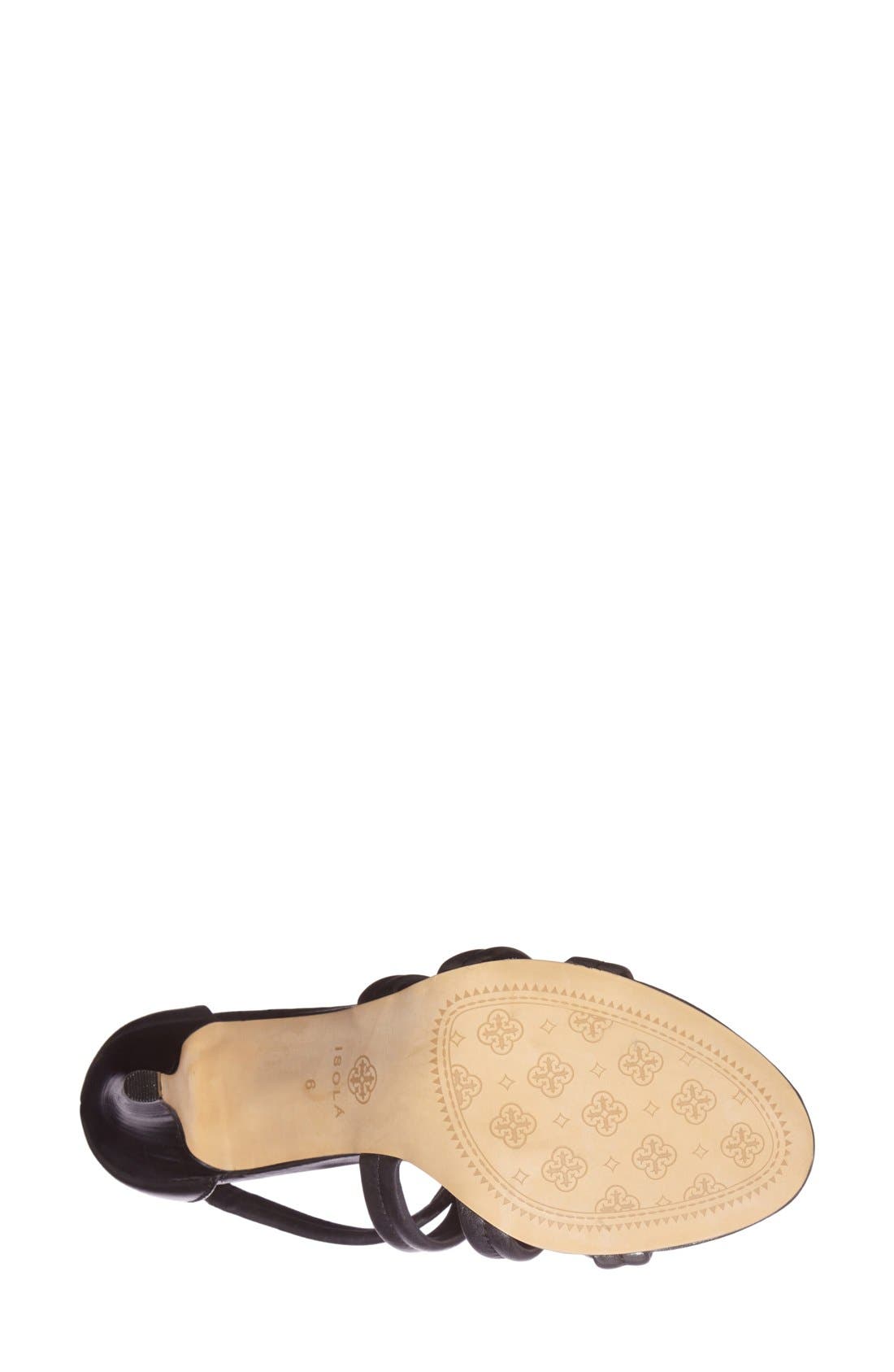 Isola 'Delora' Strappy Suede Sandal, Alternate, color, BLACK