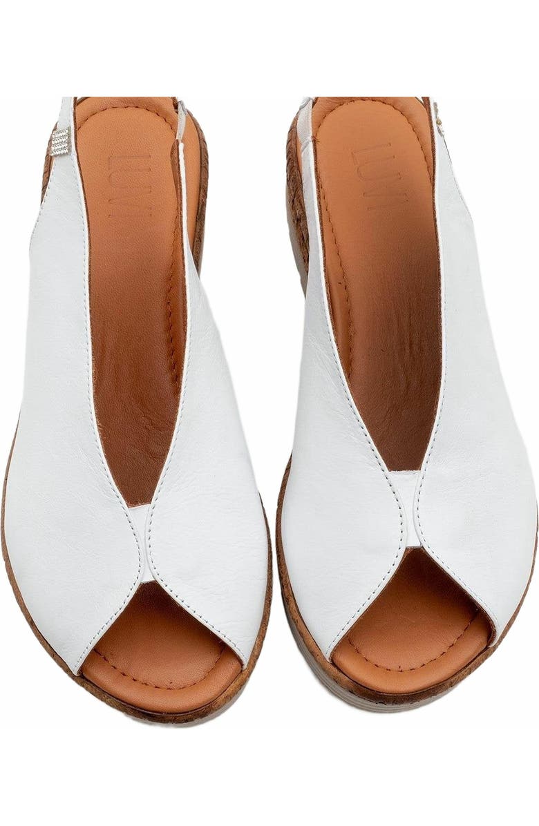 Forever & Always Shoes Blom Leather Platform Sandal, Alternate, color, White Leather