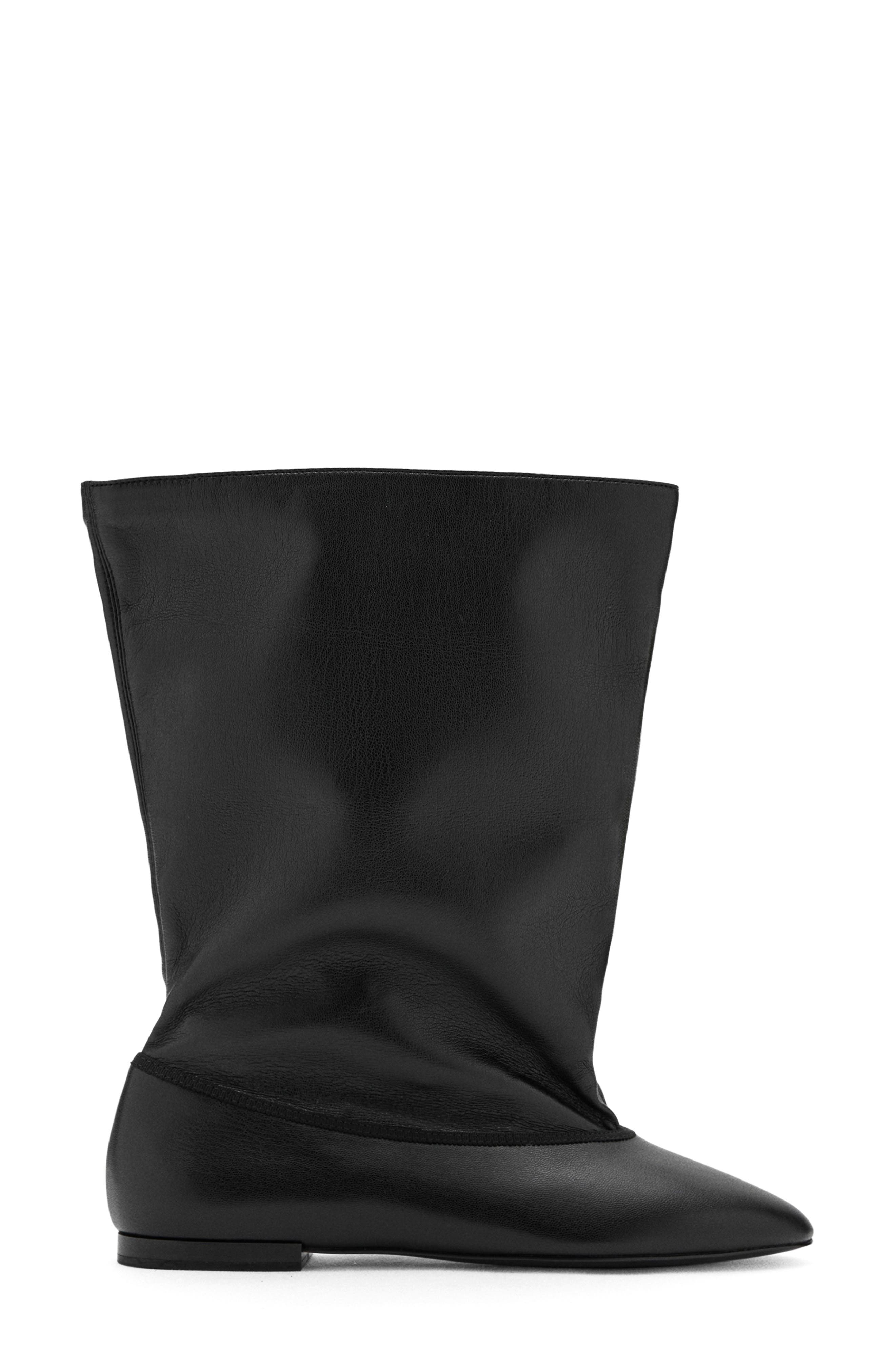 MANGO Wide Leg Boot, Alternate, color, Black