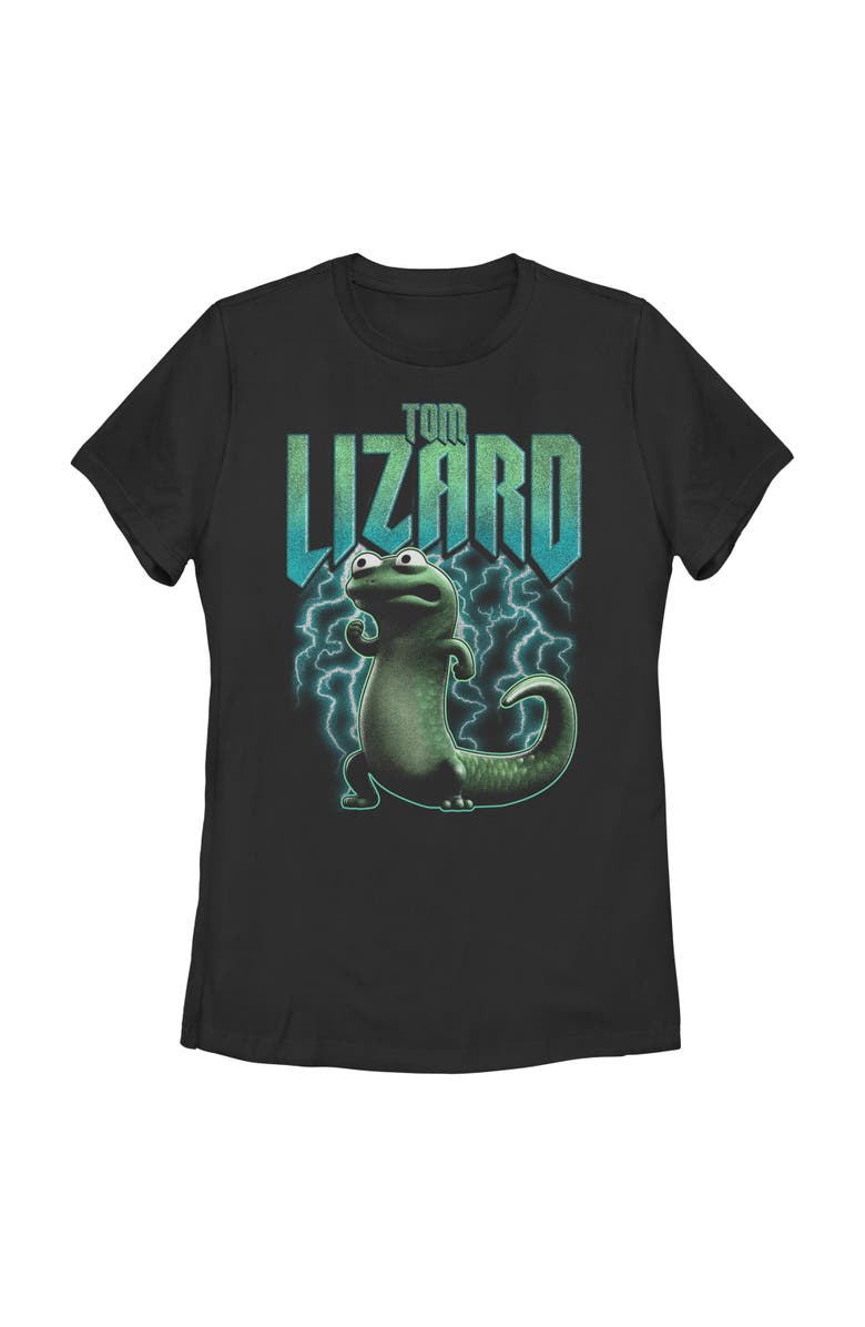 Hoppers Women's Hoppers Tom Lizard Electrifying Pose  Graphic T-Shirt, Main, color, Black