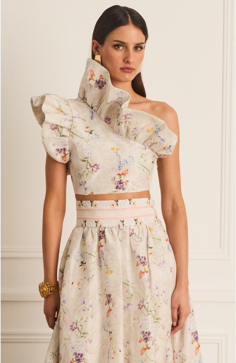 Aqua Blu Moonflower Sophia Corset, Main, color, White