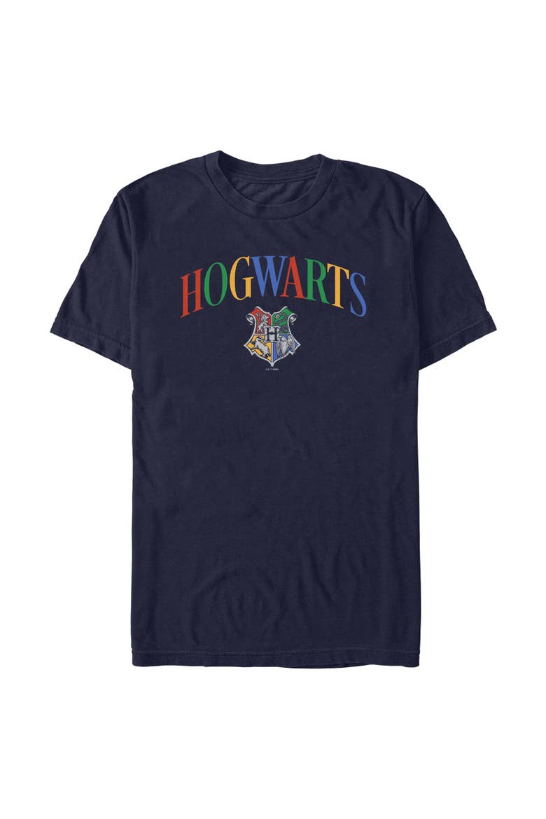 Men's Harry Potter Primary Colors Crest  Graphic T-Shirt, Alternate, color, Navy Blue
