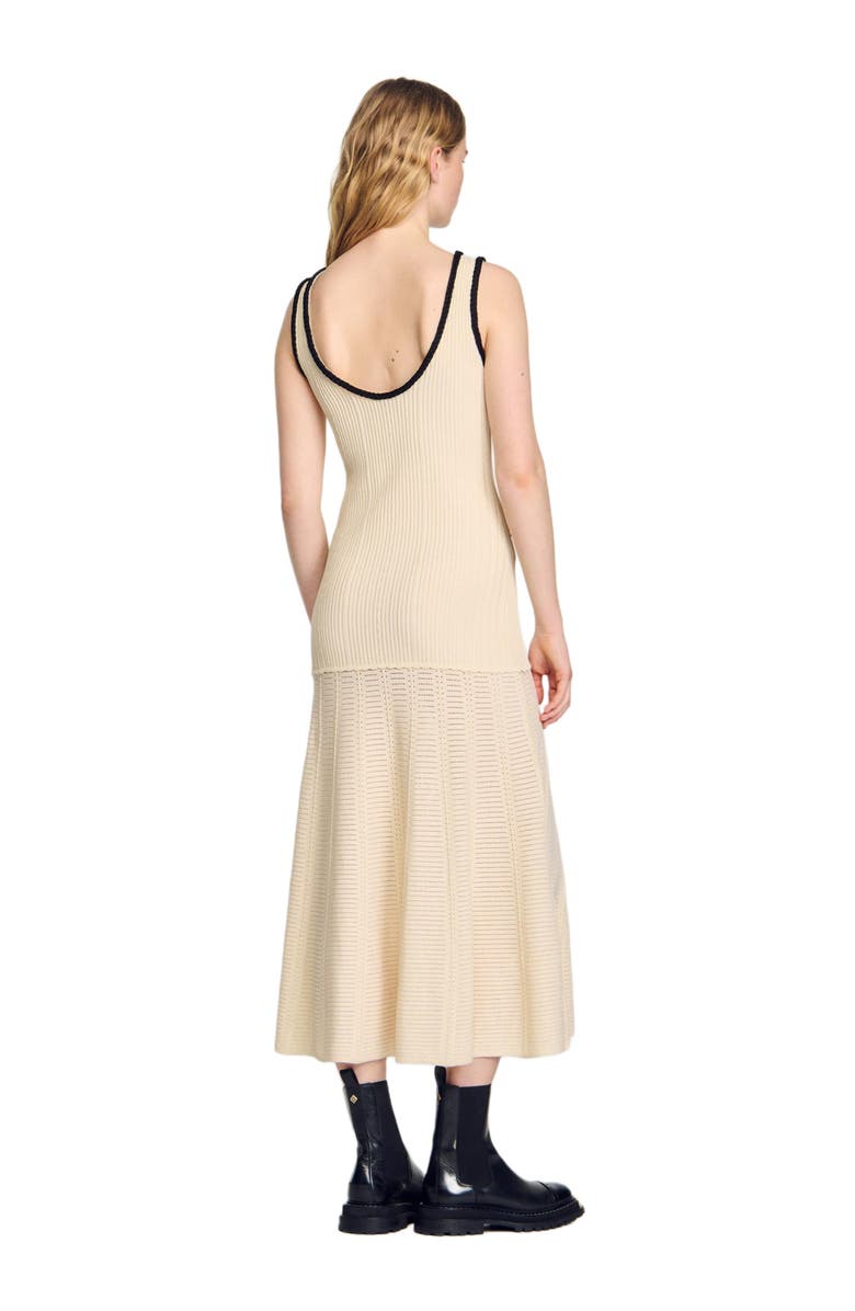 SANDRO Pointelle knit dress, Alternate, color, 