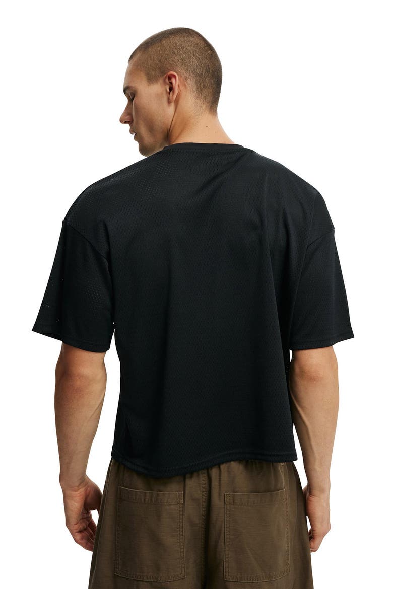 Men's Cropped Fit Mesh T-Shirt, Alternate, color, Black