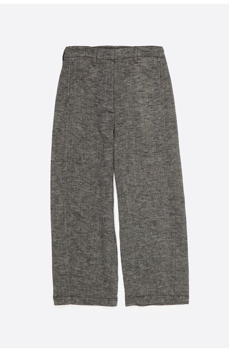 Bimba y Lola Cotton Linen Barrel Leg Trousers, Alternate, color, Grey
