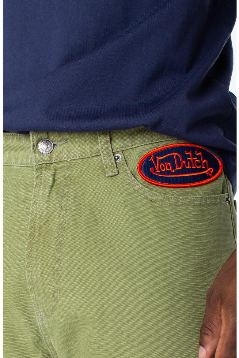 Baggy Contrast Graphic Patch Straight Reaper Pant, Alternate, color, Sphagnum