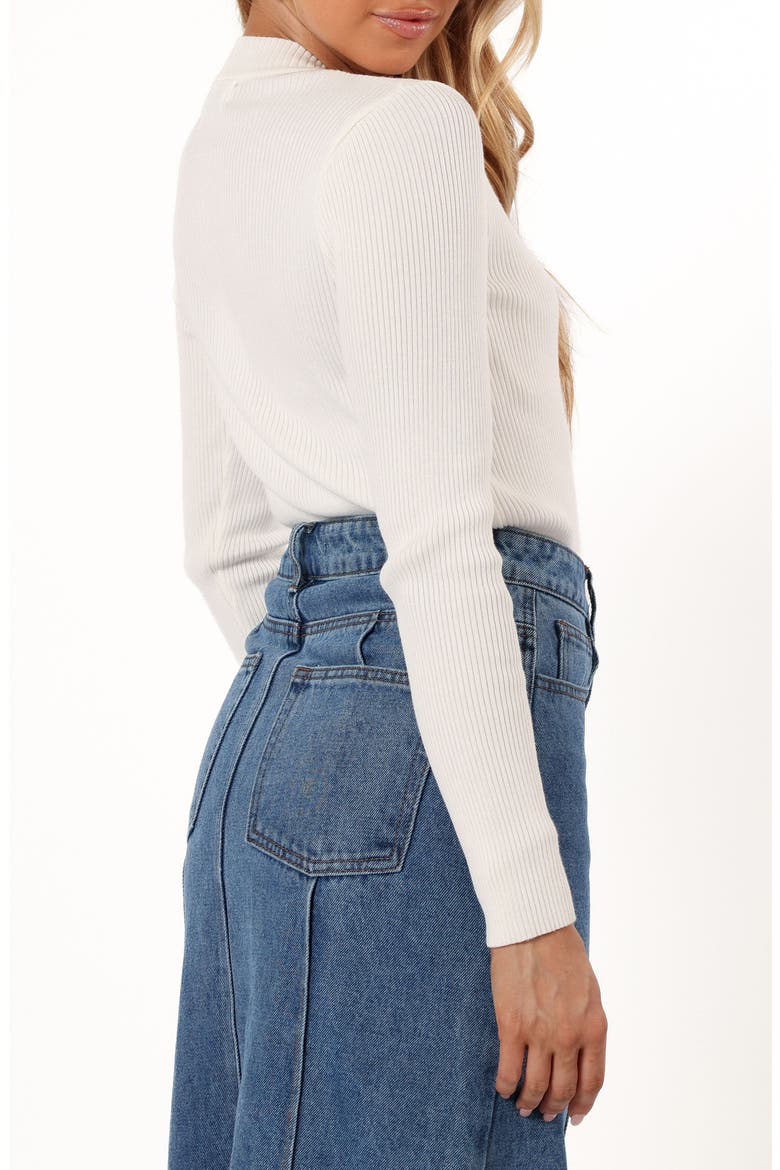 Tammy Long Sleeve Rib Top, Alternate, color, WHITE