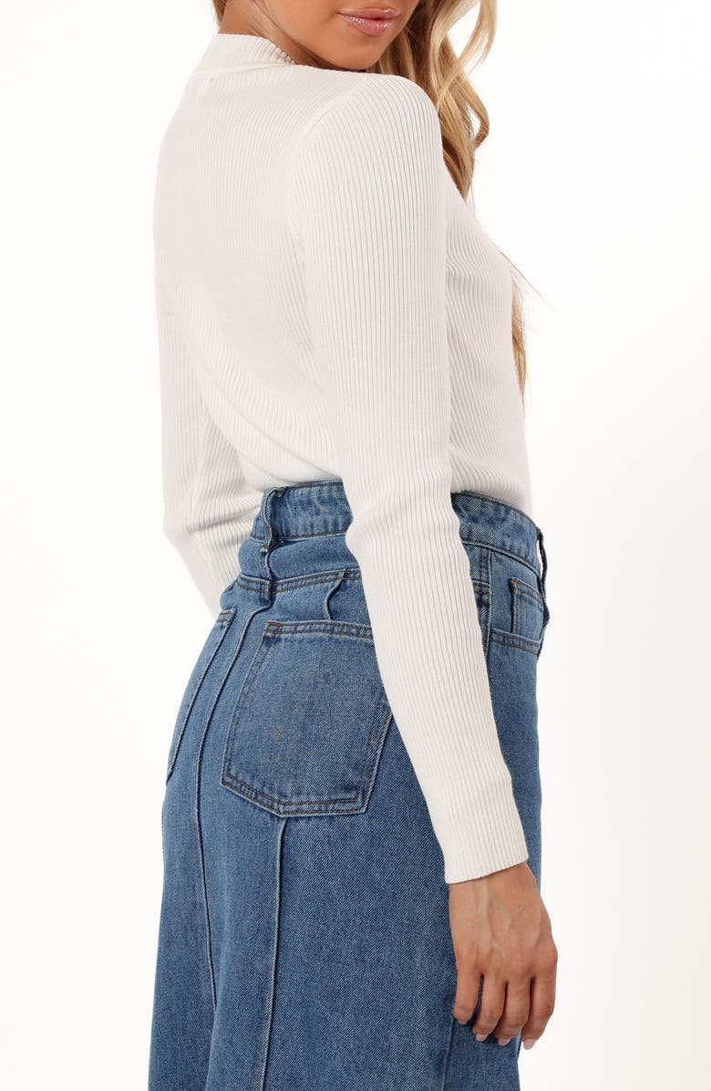 Petal & Pup Tammy Long Sleeve Rib Top, Alternate, color, White