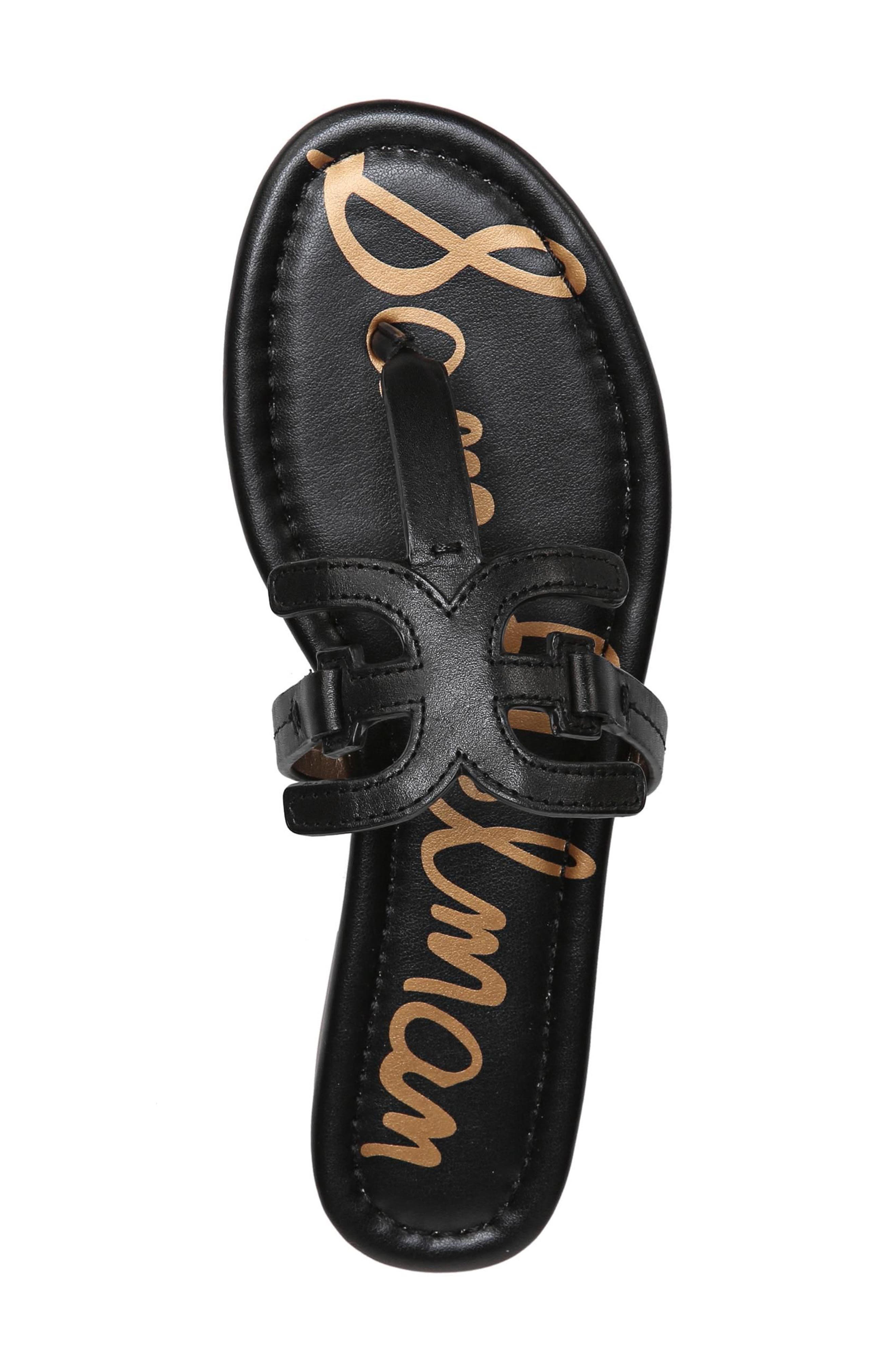 Carter Thong, Alternate, color, BLACK LEATHER