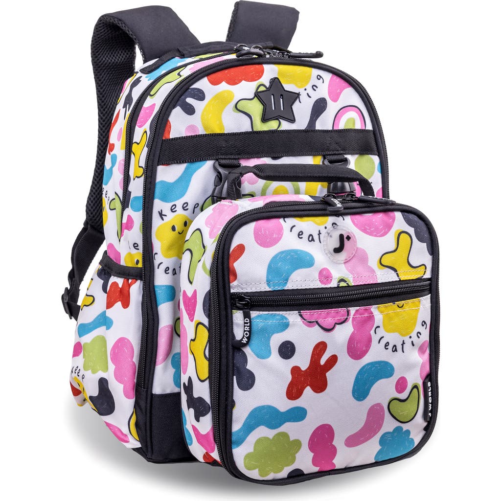 J World Duet Kid's 16" Backpack With Detachable Lunch Box For School