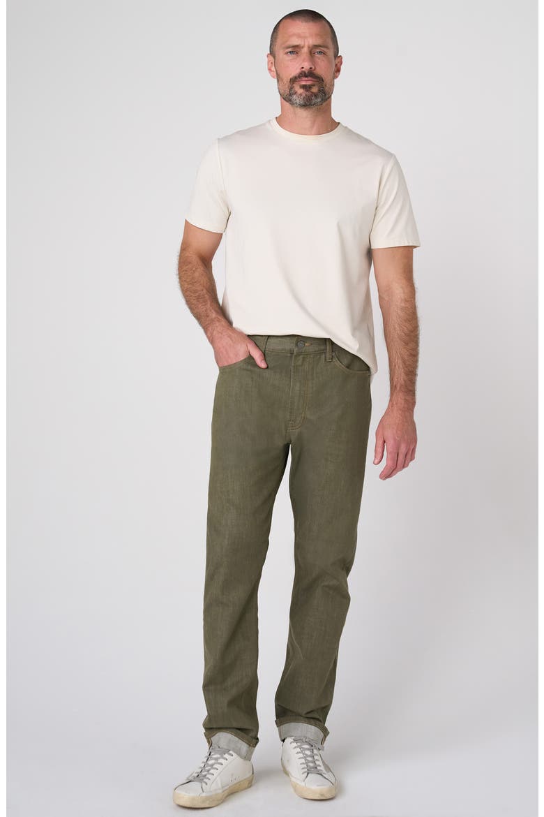 Preston Mid Rise Straight Leg Jeans, Alternate, color, OLIVE
