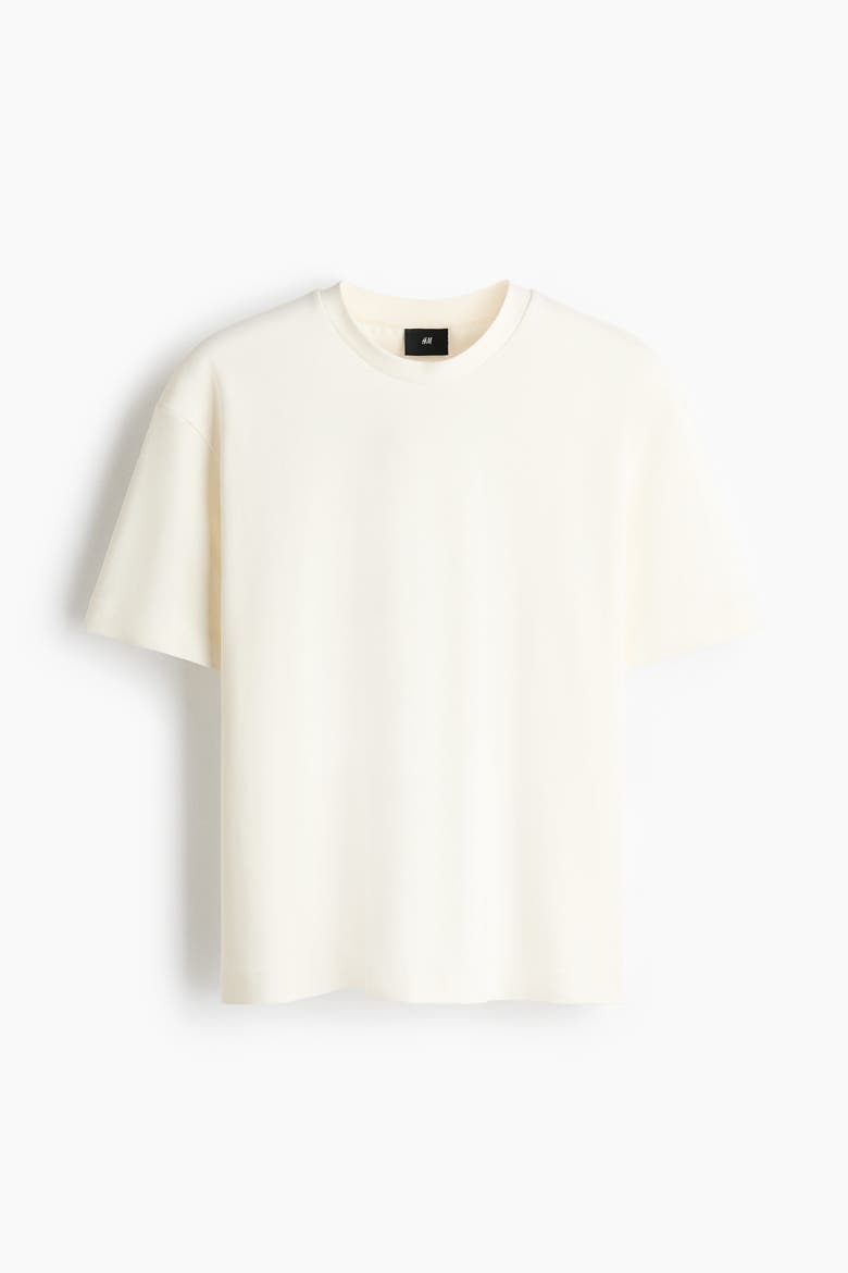 Loose Fit Interlock T-shirt, Alternate, color, Cream