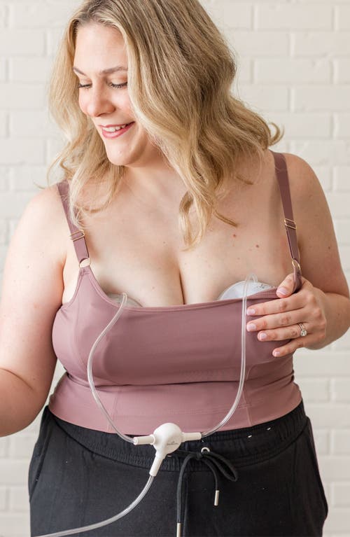 Davin & Adley Busty Size Amelia Pumping And Nursing Crop Cami In Pink
