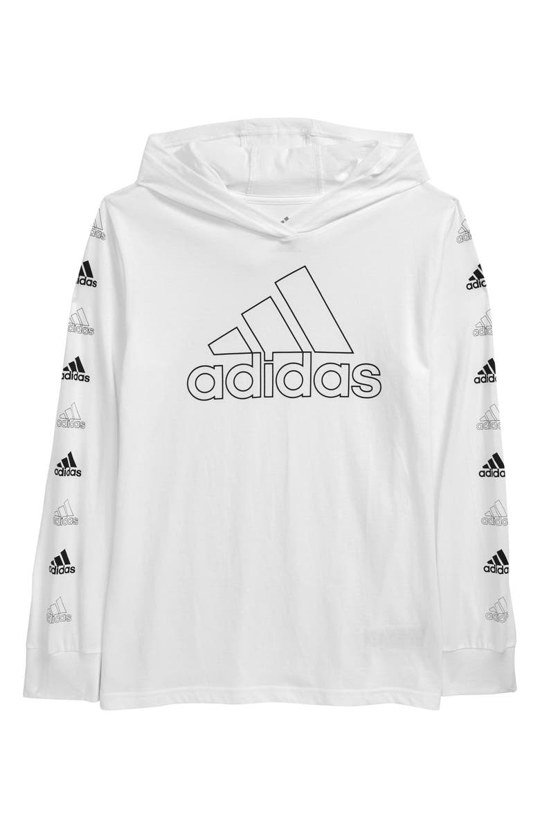 adidas Kids' BOS Hooded Graphic Tee, Main, color,