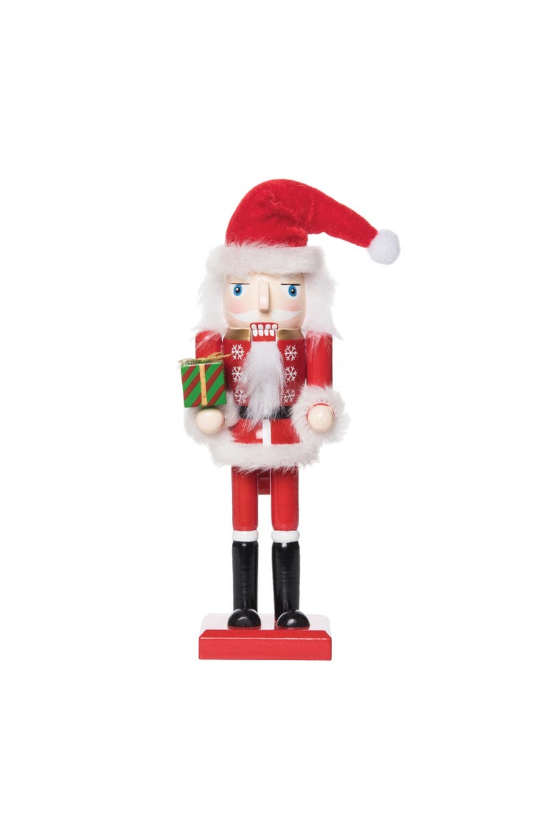 Santa Nutcracker Figurine, Main, color, Red