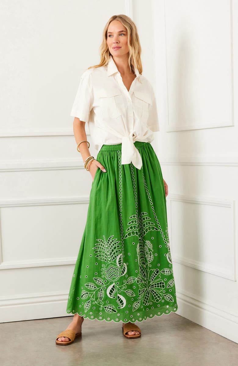 Karen Kane Tie Front Button-Up Shirt, Alternate, color, Cream