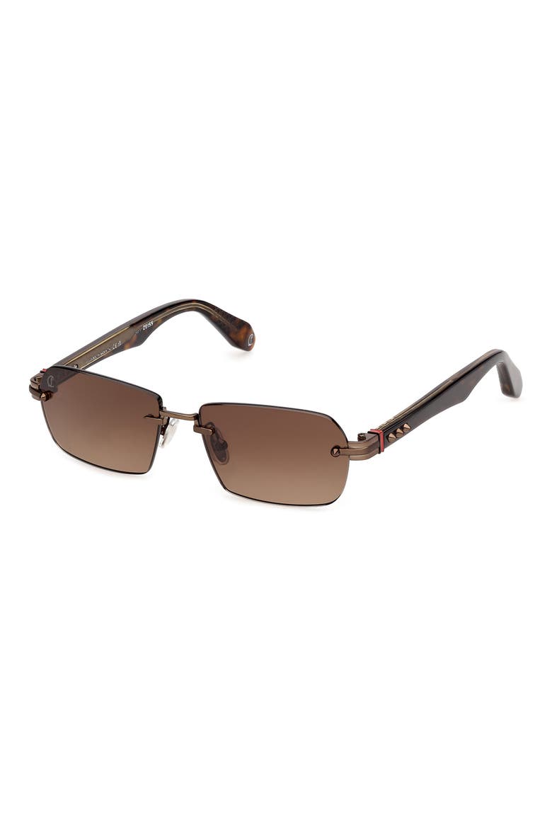 56mm Rectangular Sunglasses, Alternate, color, BRONZE/ BILAYER CLASSIC HAVANA