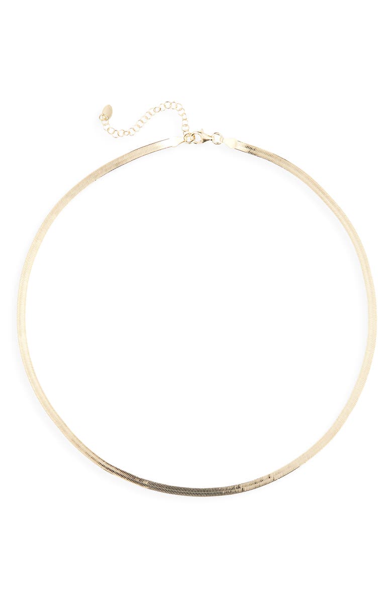 ARGENTO VIVO Herringbone Necklace, Main, color, Gold