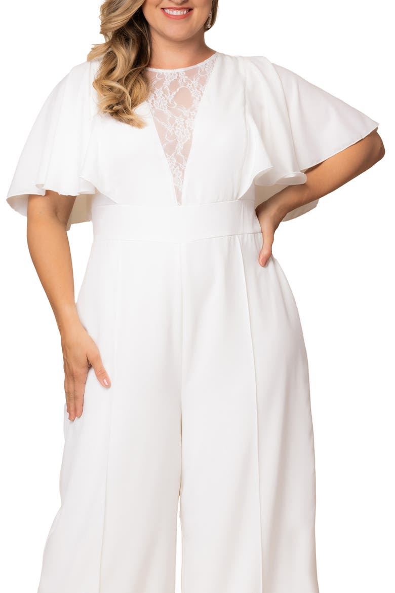 Spellbound Wide Leg Jumpsuit, Alternate, color, IVORY