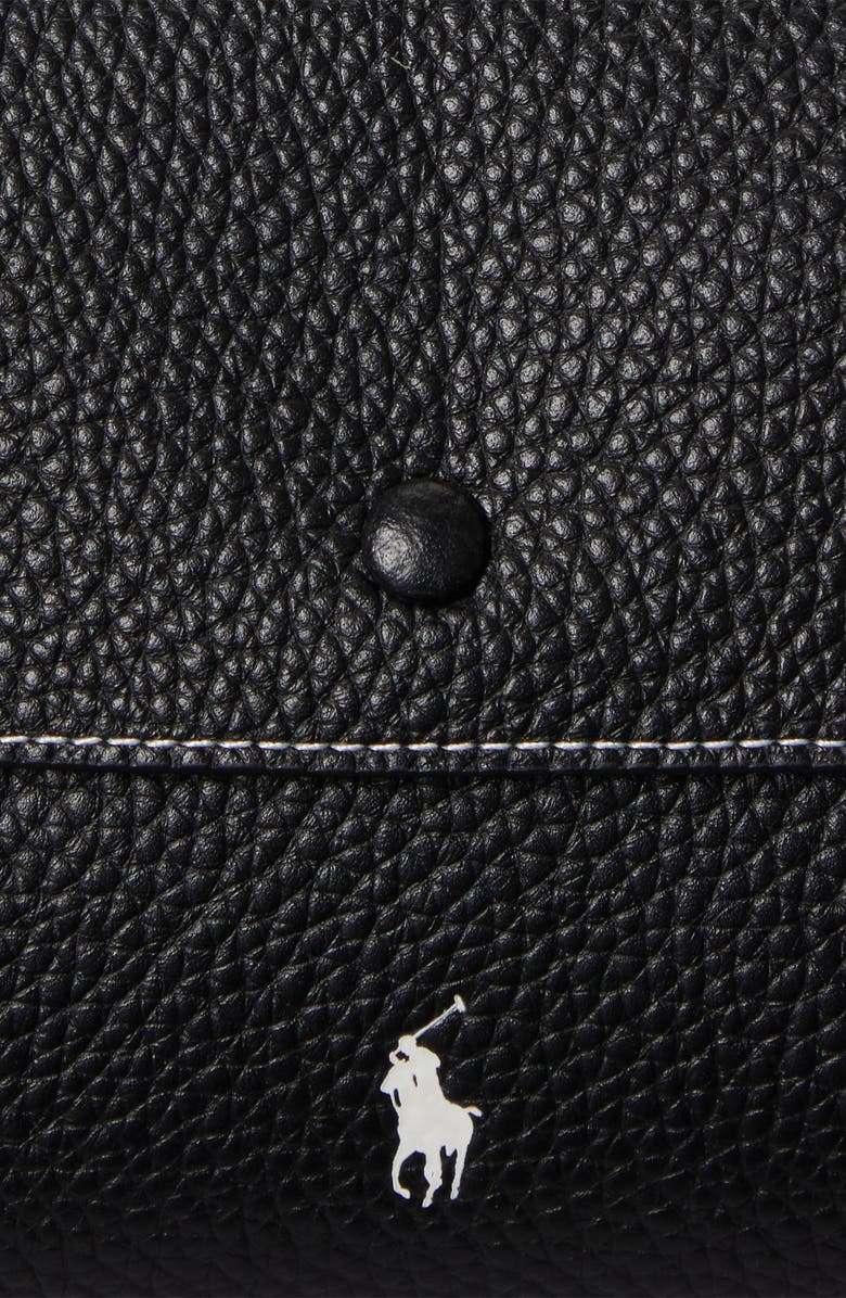 Polo Ralph Lauren Polo Play Pebble Leather Envelope Shoulder Bag, Alternate, color, Black