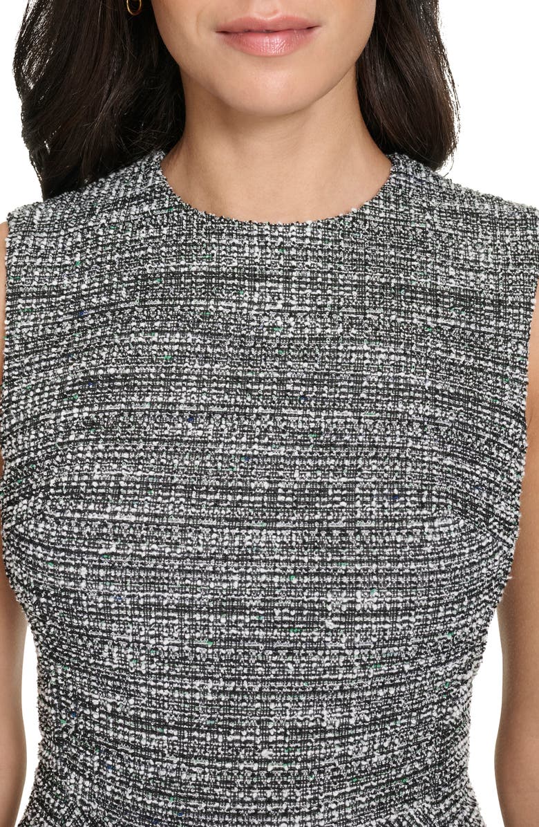 Calvin Klein Sleeveless Bouclé Tweed A-Line Minidress, Alternate, color, 
