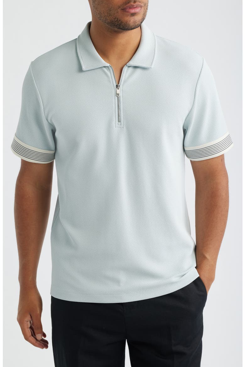 Bruno Quarter Zip Polo, Main, color, SOFT BLUE