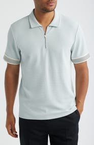 Reiss Bruno Quarter Zip Polo