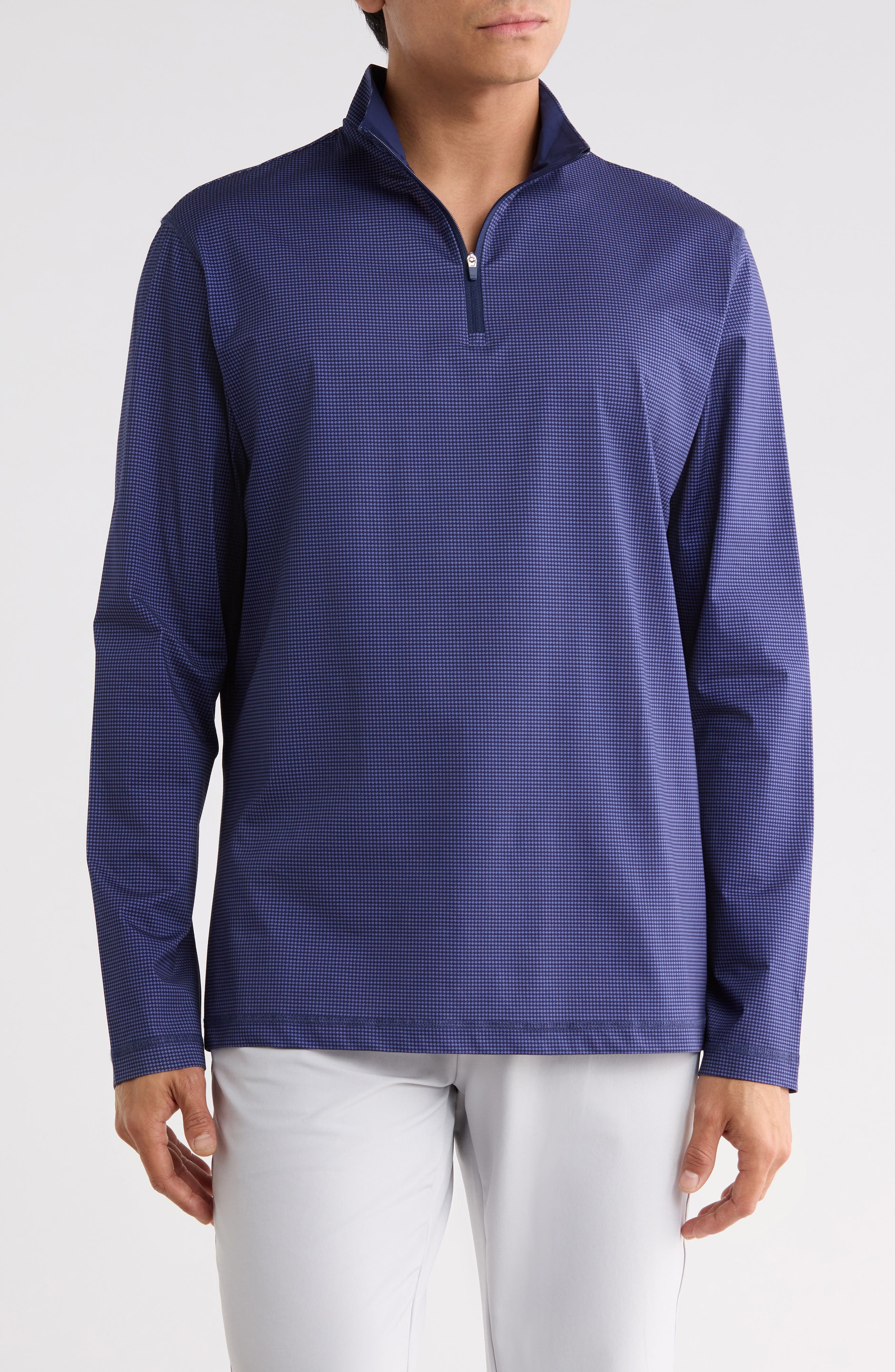 Stretch Cotton Quarter Zip Pullover