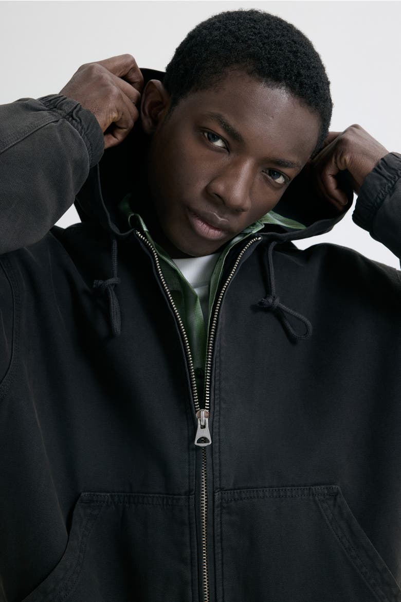 Hooded Workwear Jacket, Alternate, color, Dark gray