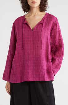 Round Neck Organic Linen Top